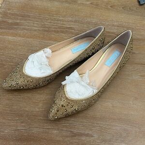 Betsy Johnson rhinestone flats size 9
